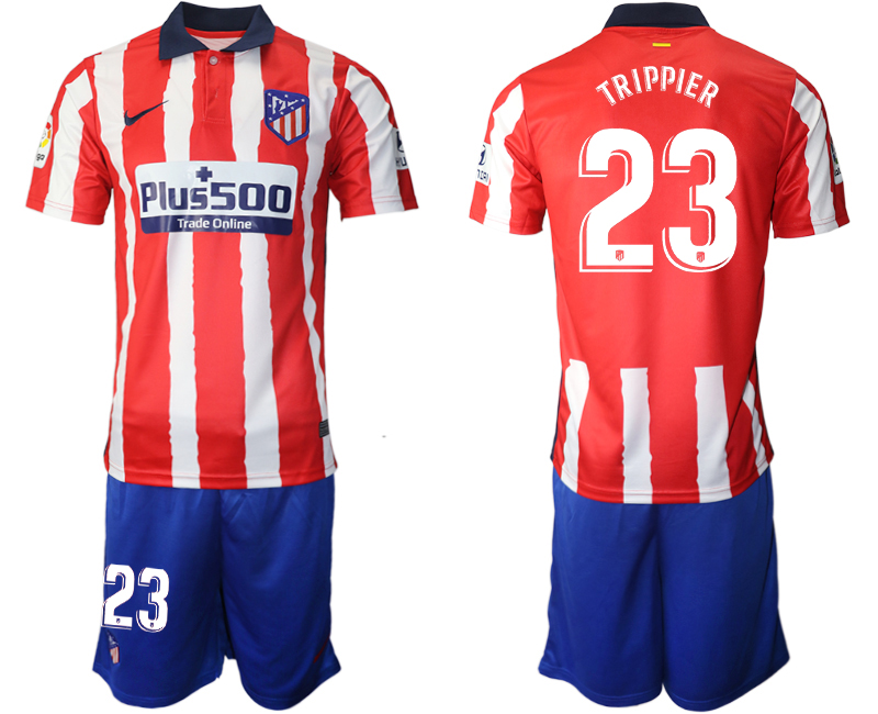 Men 2020-2021 club Atletico Madrid home #23 red Soccer Jerseys